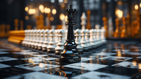 Chess concept of business ideas and competition. 3D rendering.の素材