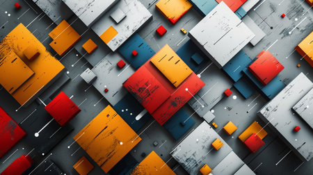 Abstract geometric background. 3d rendering,  3d illustration.の素材