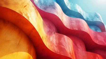 3d rendering of a red and blue flag of the United Statesの素材