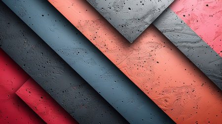 abstract background with red, black, blue and gray diagonal stripesの素材