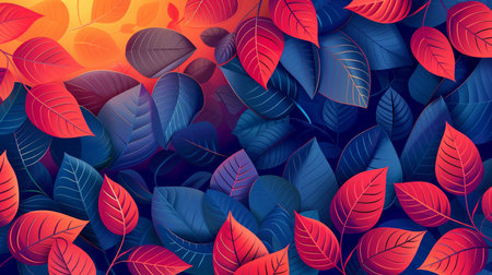 Abstract background with leaves. Vector illustration for your design. EPS10の素材