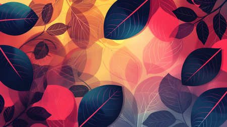 Autumn leaves background. Vector illustration. Eps 10 file. Global colors.の素材