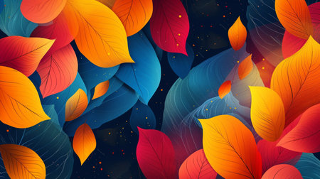 Autumn background with colorful leaves. Vector illustration. Eps 10.の素材