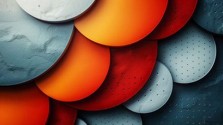 abstract background with circles. 3d rendering, 3d illustration.の素材