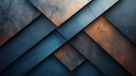 abstract blue and orange grunge background. 3d render illustrationの素材