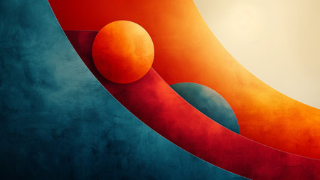 Abstract red and orange waves background. 3d rendering. Computer digital drawing.の素材