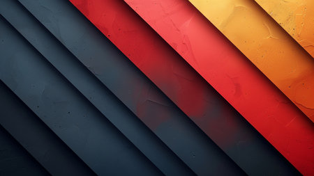 abstract red, blue and orange background. 3d render illustrationの素材