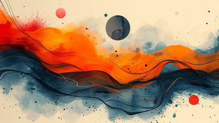 Abstract watercolor background with space for your text. Vector illustration.の素材