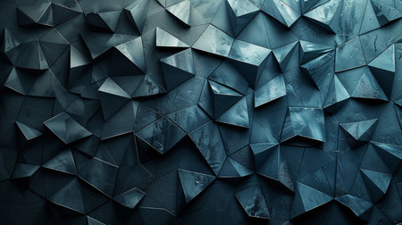 Abstract 3d rendering of chaotic polygonal background. Futuristic polygonal background.の素材