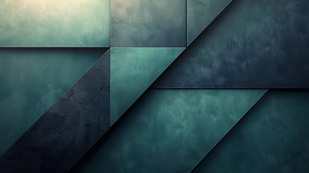Abstract geometric background. Dark blue and green color. 3D Renderingの素材