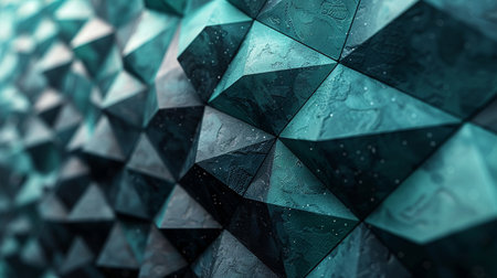 3d rendering of abstract geometric shapes in low poly style. Futuristic background design.の素材