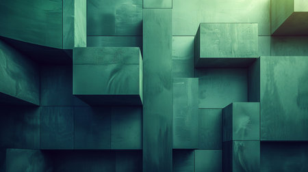 Abstract geometric background made of cubes. 3d rendering, 3d illustration.の素材