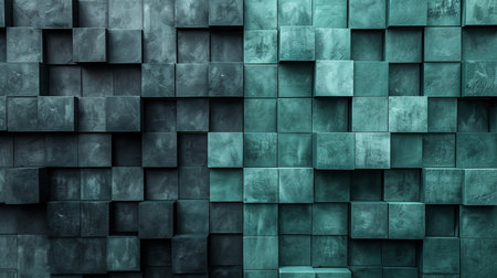Abstract 3d rendering of geometric background with cubes. Futuristic background design.の素材