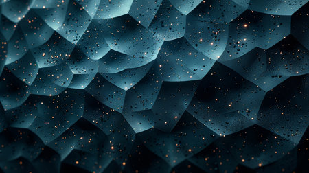 Abstract 3d rendering of chaotic particles. Futuristic background with bokeh effect.の素材