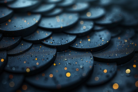 abstract background of water drops on a black background. 3d renderingの素材