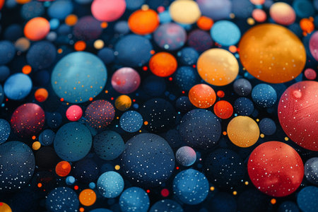 Colorful abstract background with bokeh defocused lights and starsの素材
