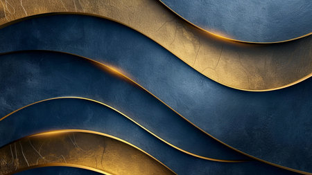 Blue and gold metal background. Element for design. Template for designの素材