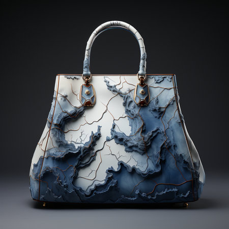 Luxury handbag on a dark background. 3d renderingの素材