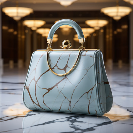 Luxury handbagle background. 3d rendering.の素材