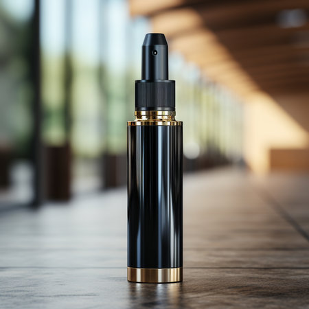 Bottle of cactus essential oil on wooden table. 3d renderの素材