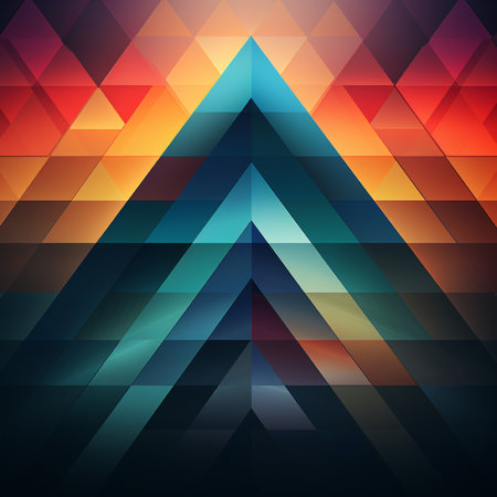 Abstract Colorful Triangles Background. Vector Illustration. Eps 10の素材