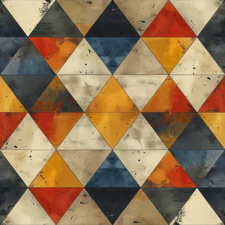 Seamless background pattern. Geometrical abstract pattern of triangles.の素材