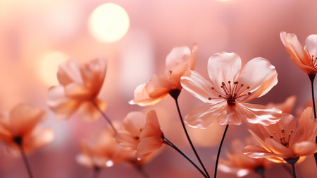 Beautiful flowers on blurred background, closeup. Floral designの素材