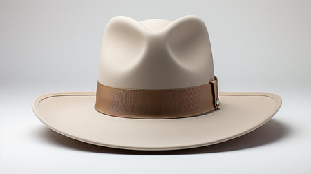 Cowboy hat on the white background. 3d render illustration.の素材