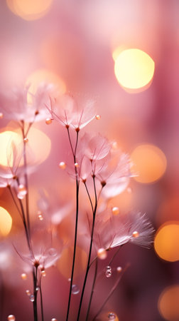 Beautiful pink flowers with bokeh background, close-upの素材