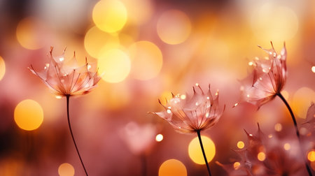 Beautiful flowers with bokeh background. Soft focus, shallow DOF.の素材