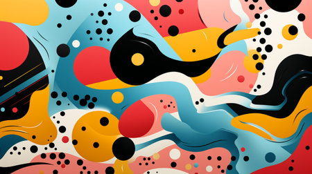 Colorful abstract background with spots and splashes. Vector illustration.の素材