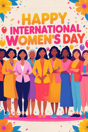 International Womens Day. Happy Women's Day. Vector illustrationの素材