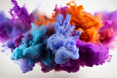 Ink in water. Ink in water. Abstract background for design.の素材