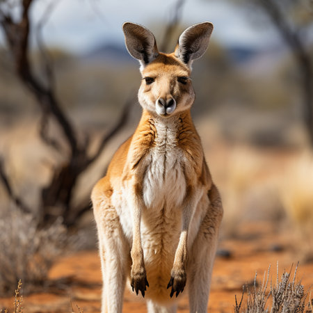 Kangaroos in the Kalahari desert, Namibiaの素材
