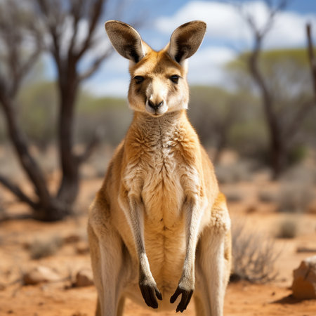 Kangaroo in the Kalahari desert, South Africa.の素材