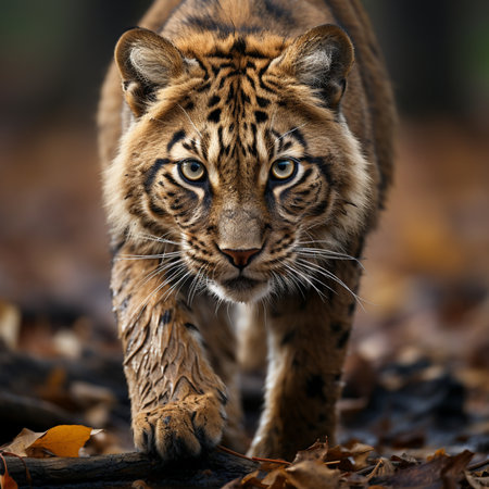 Siberian Tiger (Panthera tigris altaica) in the forestの素材