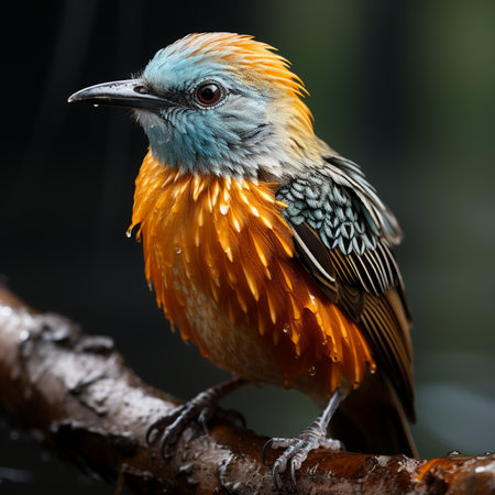Beautiful Orange-bellied Starling (Copsychus malabaricus) in natureの素材