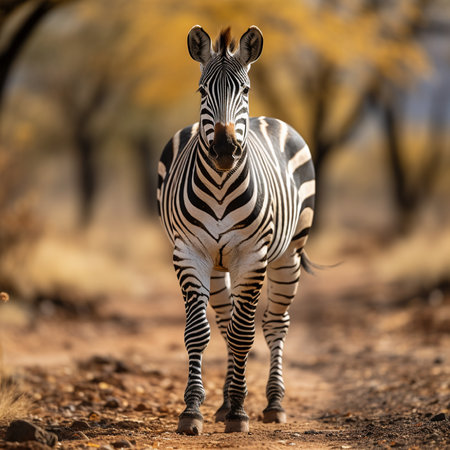 Zebra in Kruger National Park, South Africa ; Specie Equus quagga burchellii family of Equidaeの素材