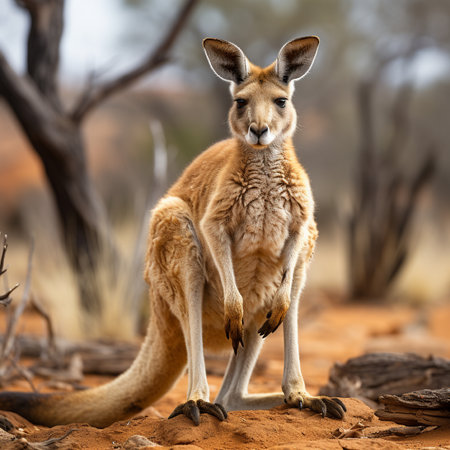 Kangaroo in the Kalahari desert, South Africa.の素材