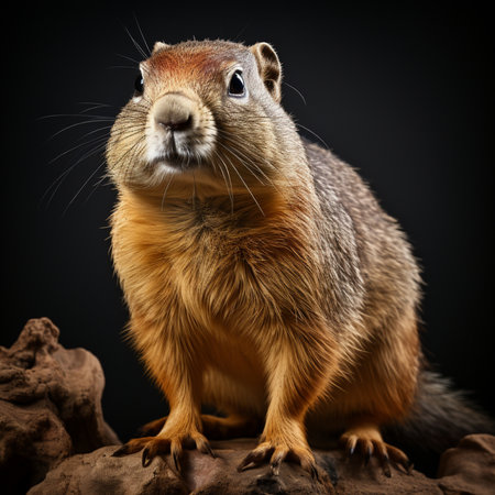 Portrait of a ground squirrel (Spermophilus citellus)の素材