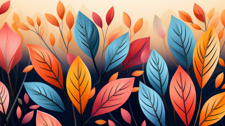 Autumn leaves background. Vector illustration for your design. EPS10の素材