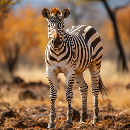 Plains zebra (Equus quagga) in Etosha National Park, Namibiaの素材