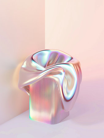 3d render, abstract background, geometric shapes, pastel colorsの素材
