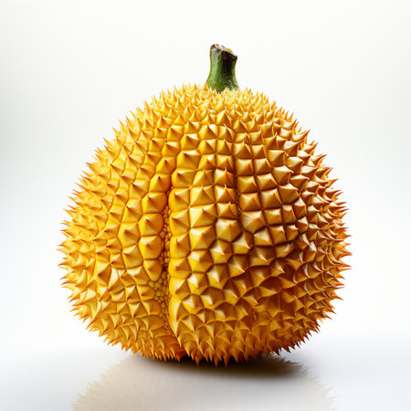 Jackfruit isolated on a white background. 3d render illustration.の素材