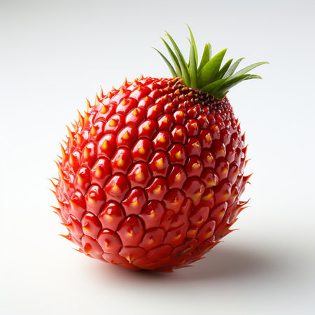 Strawberry isolated on a white background. 3d illustration.の素材