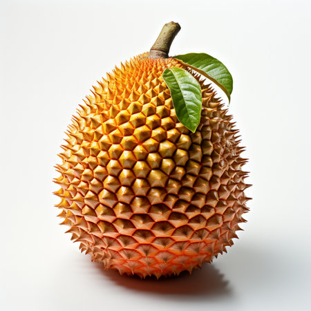 Artificial durian isolated on white background. 3d illustration.の素材