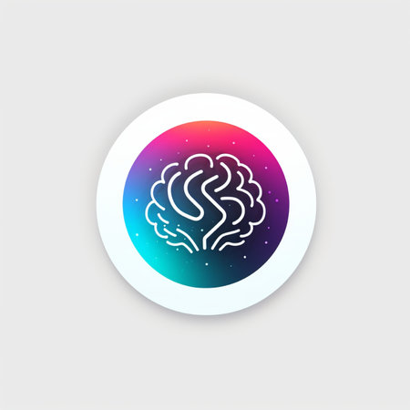 Brain icon. Vector illustration, flat design. Brainstorming conceptの素材