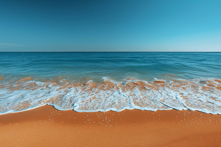 Beautiful seascape with sand and sea. Composition of nature.の素材