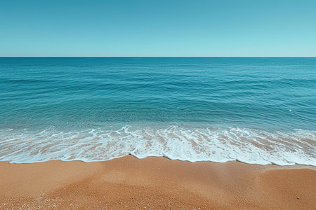 Beautiful seascape with sandy beach and turquoise seaの素材