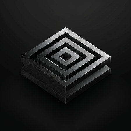 Abstract 3d black and grey geometrical background. Vector illustration.の素材
